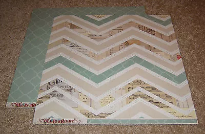 My Mind's Eye 12x12 Double-sided Paper(2)  ~ All Is Bright....Chevron • $1.79