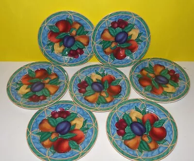 Victoria & Beale China Dinnerware Forbidden Fruit Set Of 7 Salad Plates 7 3/4” • $25.48