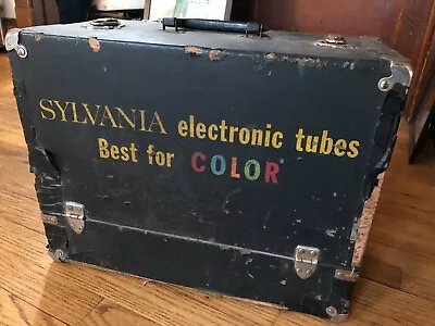 $120 • Buy Vintage Sylvania Radio & TV Repairman Tube Caddy Carry Case Vacuum Tube Lot