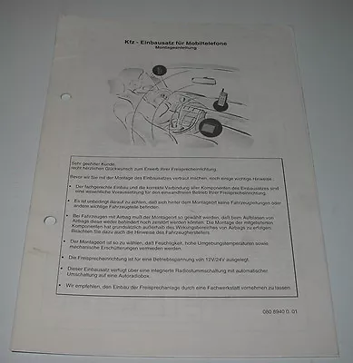 £3.42 • Buy Installation Manual Saab Mobile Phone Nokia 3110 / 8110 Mobile Phone!