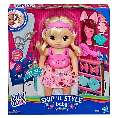 Baby Alive Snip ‘n Style Baby Blonde Hair Talking Doll With Bangs That Grow • $36.99