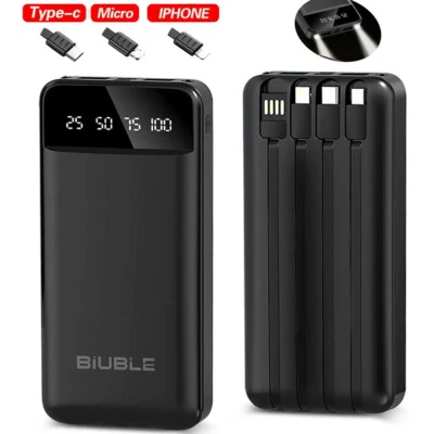 $23.99 • Buy 2022 Digital 900000mAh LCD Portable Power Bank USB Type-C Fast Charge Battery