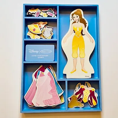 Disney Melissa & Doug Princess Belle Wooden Magnetic Dress Up Set 30+ Pieces • $8.77