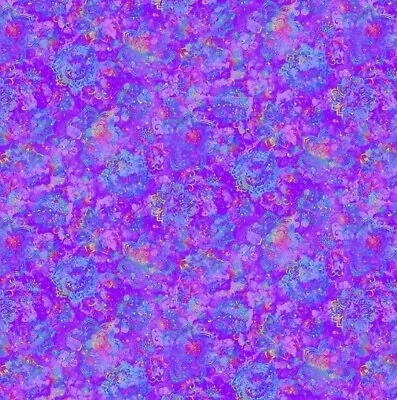 Prism By Timeless Treasures Mini Purple Rainbow Floral Medallions Fabric By Yard • $17.45