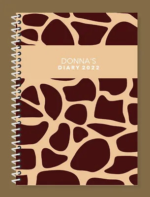 £7.99 • Buy Personalised 2023 Diary, Gifts For Her,Giraffe Print,Perfect Present Design 263