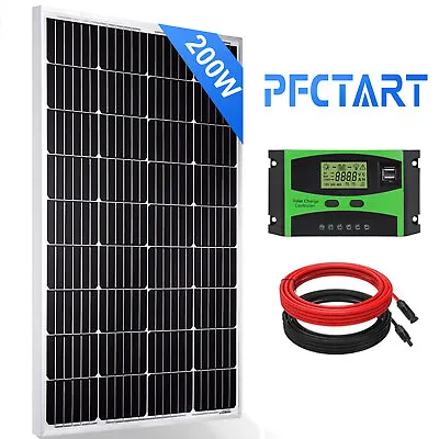 200W Solar Panel Kit 12V Battery Charger 30A Controller RV Trailer Camper Van • £142.89