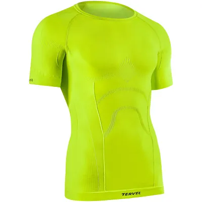 £28.95 • Buy Tervel Comfortline Short Sleeve Top Sport Thermal Gym Army Underwear Yellow Fluo