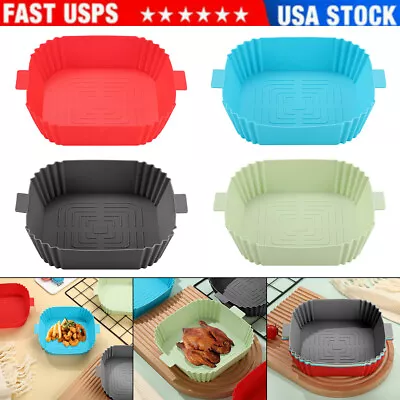 Air Fryer Silicone Pot Air Fryer Basket Liners Non-Stick Safe Oven Baking Tray T • $8.42