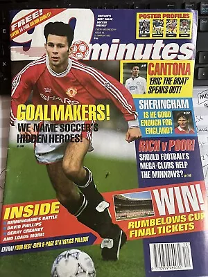 90 Minutes Magazine Issue 95 Giggs; Cantona; Sheringham MANCHESTER UNITED • £4.50