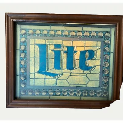 Vtg MILLER LITE Beer Lighted Bar Pub Advertising Sign • $79