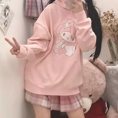 Kawaii Hooded Melody Sweater Tops Harajuku Warm Jacket Top For Girl Japanese • £14.79