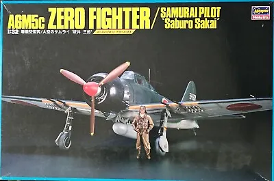 1/32 Hasegawa SP34: A6M5c Model 52 Type Zero Fighter W/Ssaburo Sakai Figure • $57.97