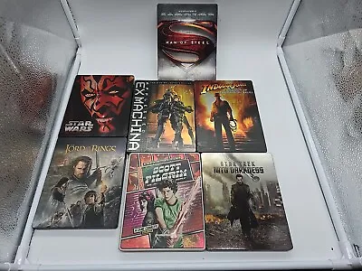 Steelbook Lot Of 7 Blu Ray And Dvd Star Wars Man Of Steel Scott Pilgrim Lotr  • $49.99