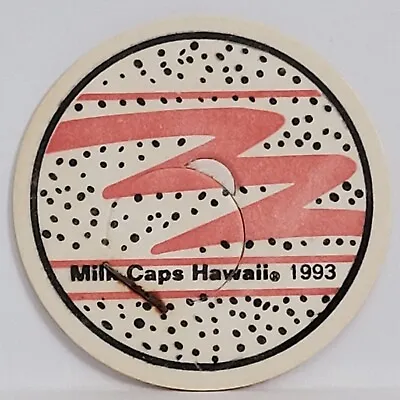 Vintage Pog * Milk Caps Hawaii 1993 * Red Line * Bin81 • $0.72