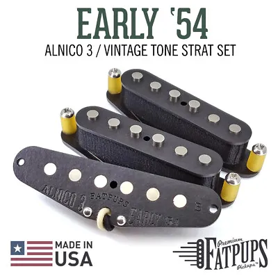 Stratocaster Guitar Pickups | 1954 Strat Style | ALNICO 3 Hand Wound USA Made • $254.17