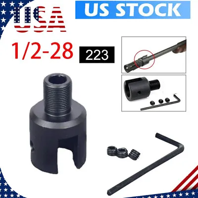 For Ruger 1022 10/22 Thread Muzzle Barrel Adapter 1/2-28  1/2 X28 Aluminum Black • $7.45