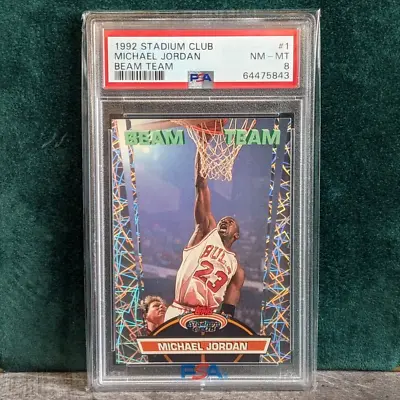 1992 Stadium Club Beam Team #1 Michael Jordan Graded PSA 8 NM-MT Goat Bulls !! • $329