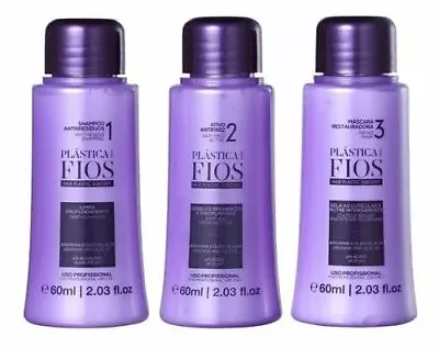 Cadiveu Plastica Dos Fios Straightener Brazilian Keratin Hair Treatment 3x 60mL • $52