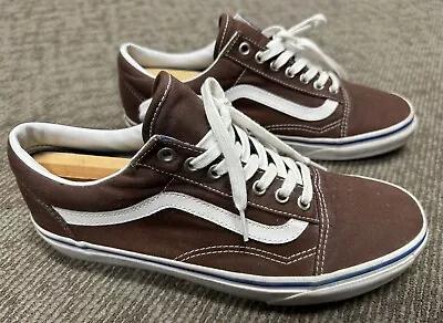 Vans Old Skool WORN ONCE Brown/Blue Men’s Sz 9.5 EXCELLENT CONDITION Street Shoe • $6