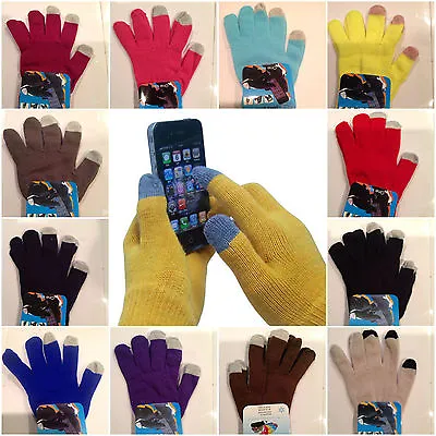 15 Colors Magic Touch Screen Gloves Smartphone Texting Winter Knit Warm Mitts • $5.75