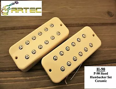 Artec H-90 P-90 Sized Humbucker Pickup Set  Ceramic Ivory • $33