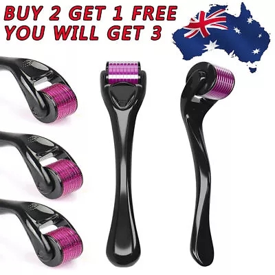 540 Titanium Micro Needle Derma Roller Beard Hair Regeneration Skin Care Growth • $10.99