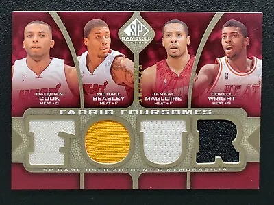 2009-10 Upper Deck Game Used Cook / Beasley / Magloire / Wright Fabric Foursomes • $5.15