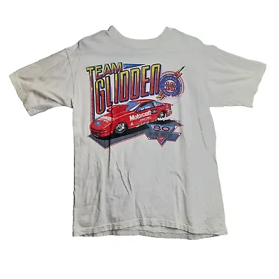 VTG Single Stitch Team Glidden NHRA Drag Racking Ford Motorcraft Shirt • $34.95