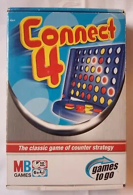 £3.99 • Buy Connect 4 Travel Edition MB Games To Go Complete Excellent Condition Hasbro 
