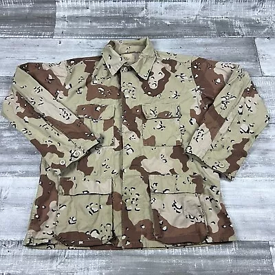 Desert Storm Jacket Mens Large R BDU Shirt Combat Coat Tactical Chocolate Chip • $23.95
