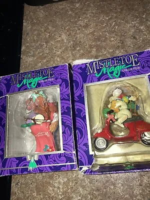 Vintage Mistletoe Magic Collection Lot Set Squirrel Mouse Ornament W/ Box NOS • $25