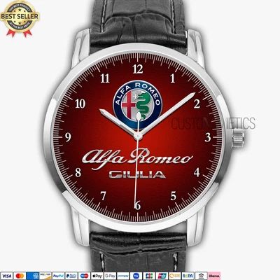 $37.90 • Buy Alfa Romeo Guilia Emblem Quartz Watch Dial Stainless Steel Men Wristwatch AR002