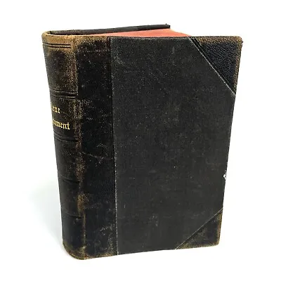 Vintage 1894 Neue Testament Dr Martin Luthers German Hardcover Bible • $22.80