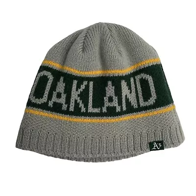 47 Brand Knit Gray Green Beanie Hat Oakland A'S/Athletics Thick Double Layered • $18.91