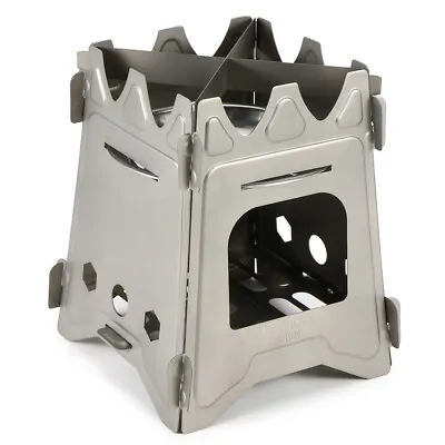 Lixada Camping Titanium Wood Stove Ultralight Folding Camp Stove • $46.88