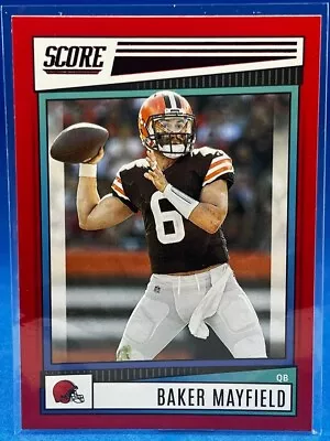 2022 Score Football Red Parallel  #203 Baker Mayfield Browns Rams • $1.99