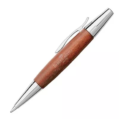 Faber-Castell Pen E-Motion Brown Wood/Chrome Stationery • $90.21