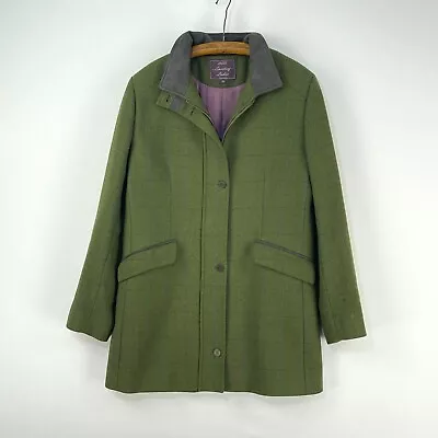 Musto Sporting Tweed Coat Womens 14 16 Green Check Country Field Races Jacket • £89