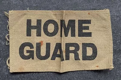 WW2 Home Guard Original Printed Cloth Arm Band Patch • £35