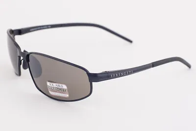 Serengeti Granada Satin Black / 555nm Polarized Green Sunglasses 7301 61mm • $379