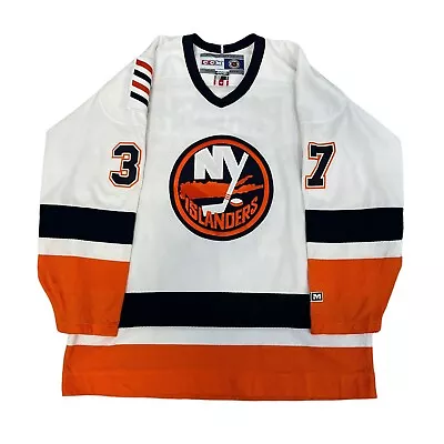 98-02 Vintage CCM NEW JERSEY ISLANDERS PARRISH #37 Mens Jersey Large NHL Hockey • $200