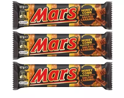 3 X Mars Honeycomb & Salted Caramel 40g Bars Australia Import Chocolate • £10.98