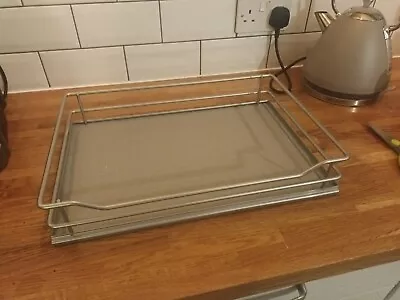 4 BASKETS FOR HOWDEN  CORNER KITCHEN UNIT -  Chrome/wood Excellent Condition • £35