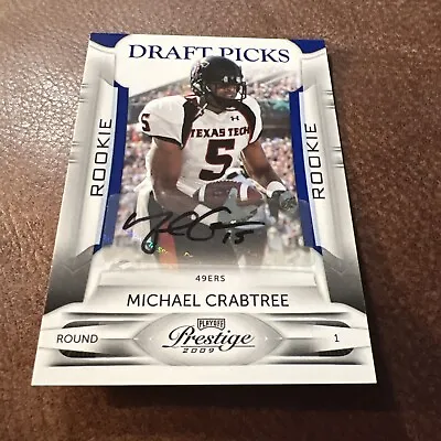 2009 Playoff Prestige Draft Picks Panini Signatures #174 Michael Crabtree /299 • $17.99