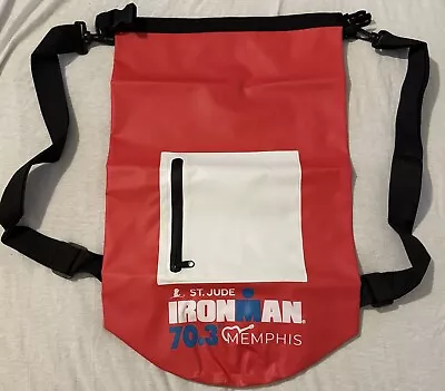 St Jude Ironman 70.3 Memphis Red Waterproof Wet Dry Bag Backpack Triathlon NWOT • $20.40