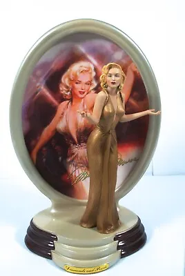 Marilyn Monroe Figurine Plate Bradford Exchange Diamonds Pearls All Glitters • $35