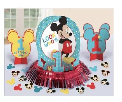Disney Mickey Mouse 1st Birthday Table Decorations Pack 23 • $15.99
