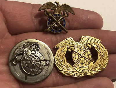 Lot Of 3 Vintage US Army Quartermaster Military Insignia Pins • $14.95