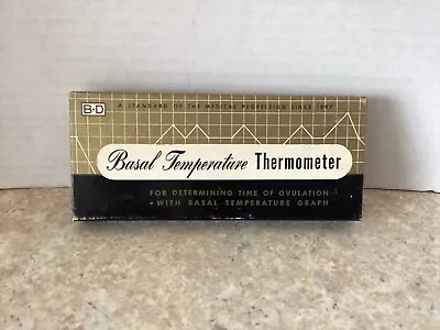 Vintage B-D Basal Temperature Thermometer Box Dated 1952 Nice. • $9