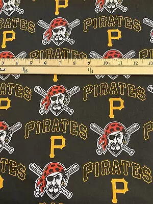 1/4 Yard 9”x58” Pittsburgh Pirates MLB Baseball Cotton Quilting Fabric • $3.99